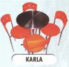 Mesa y sillas Karla cromado